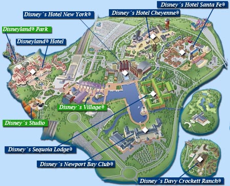 Mapa Hoteles Disney