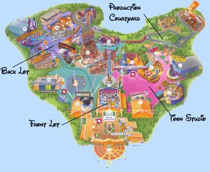Mapa Paris Disney Studio